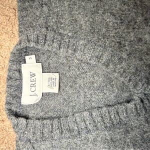J. Crew Heather Gray Women's Crew Neck Sweater Wool 90s Vintage